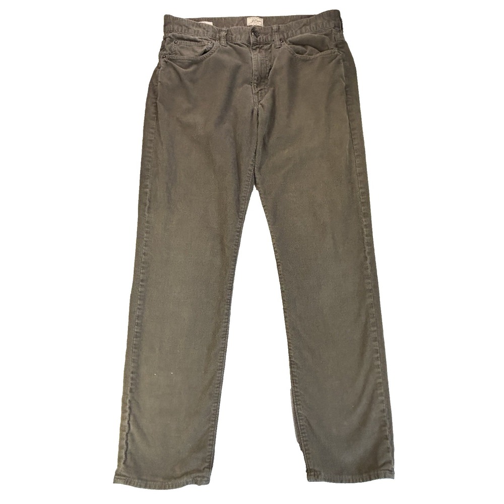 J. Crew Men's 32X32 770 Straight Gray Corduroy Pants‎ Urban Streetwear Grunge